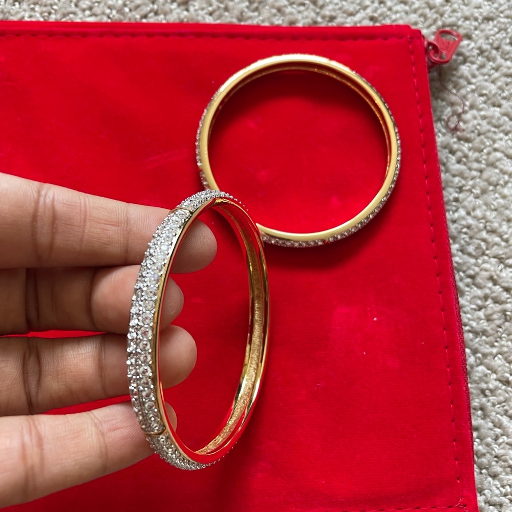 Swarovski Gold Bangles Bracelet Gem